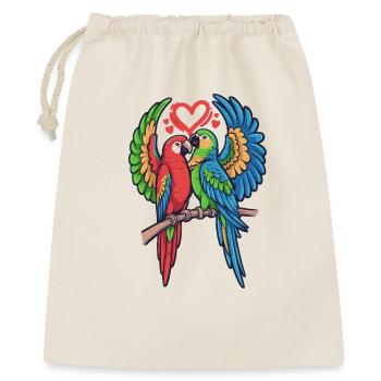 Love parrot duo in tropical style - Gift Bag 40 x 50 cm - nature - Front