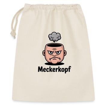 Meckerkopf Genervtes Grumpy Comic Gesicht - Geschenkbeutel aus Baumwolle (40 x 50 cm) - Natur - Vorne