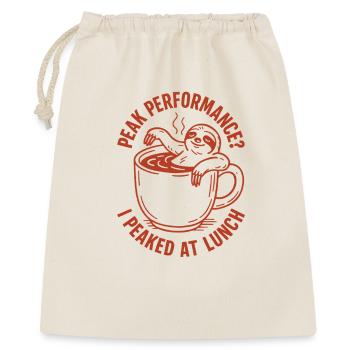 Performance maximale à l’heure du déjeuner | Blague sur l’épuisement - Sac cadeau 40 x 50 cm - nature - Devant