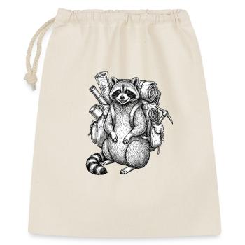 Backpacker Raccoon Outdoor Lineart - Gift Bag 40 x 50 cm - nature - Front
