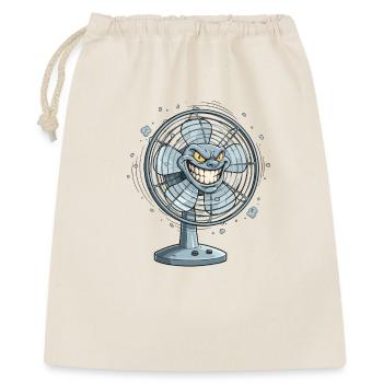 Grimmiger Ventilator Cartoon - Geschenkbeutel aus Baumwolle (40 x 50 cm) - Natur - Vorne