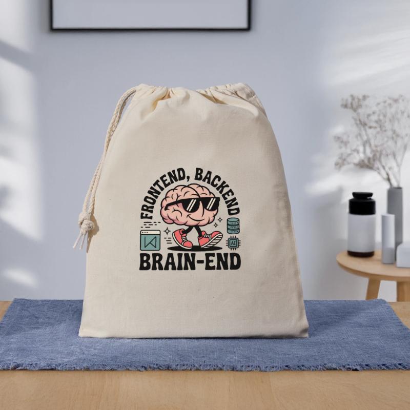Frontend, Backend, Brain-End | Developer Gift Bag 40 x 50 cm