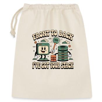 Von Front bis Back: Full Stack Entwickler - Geschenkbeutel aus Baumwolle (40 x 50 cm) - Natur - Vorne