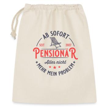 Rentenalter 2027 Liegestuhl Vintage Pensionär - Geschenkbeutel aus Baumwolle (40 x 50 cm) - Natur - Vorne