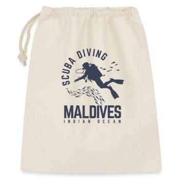 Maldives Tauchdesign Indischer Ozean - Geschenkbeutel aus Baumwolle (40 x 50 cm) - Natur - Vorne