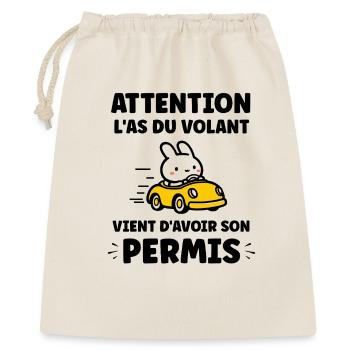 Humour j'ai mon permis de conduire - Sac cadeau 40 x 50 cm - nature - Devant