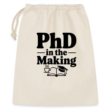 PhD in Entstehung - Geschenkbeutel aus Baumwolle (40 x 50 cm) - Natur - Vorne