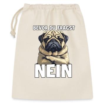 Funny pug T, ideal outfit for walking rounds - Gift Bag 40 x 50 cm - nature - Front