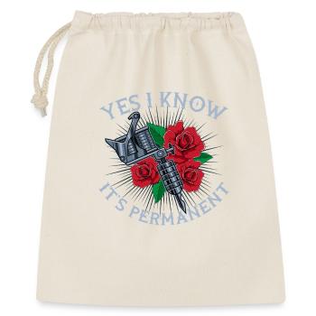 Yes I Know It’s Permanent Tattoo Rose Design - Sac cadeau 40 x 50 cm - nature - Devant