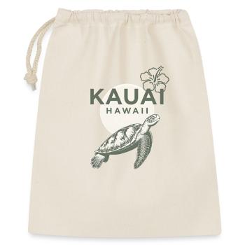 Kauai Hawaii Schildkröte Hibiskus - Geschenkbeutel aus Baumwolle (40 x 50 cm) - Natur - Vorne