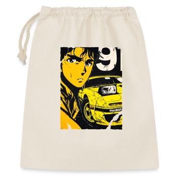 Anime Car Portrait in Yellow - Gift Bag 40 x 50 cm - nature - Front