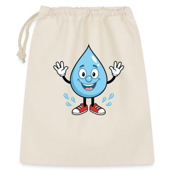 Happy water drop with sneakers - Gift Bag 40 x 50 cm - nature - Front