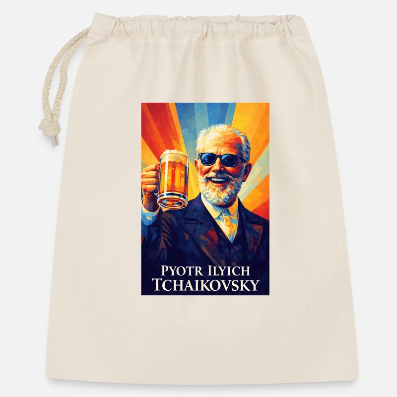 Pyotr Ilyich Tchaikovsky - Geschenkbeutel aus Baumwolle (40 x 50 cm) - Natur
