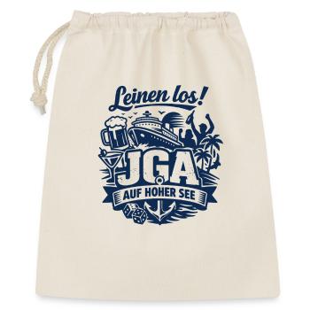Leinen Los! JGA auf hoher See - Geschenkbeutel aus Baumwolle (40 x 50 cm) - Natur - Vorne