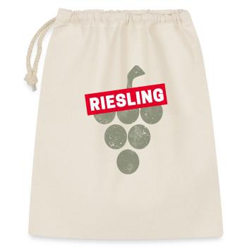 Riesling Rebe Vintage Weintrinker und Winzer Wein - Geschenkbeutel aus Baumwolle (40 x 50 cm) - Natur - Vorne