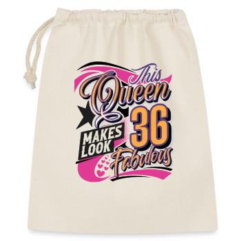 Reine du 36e anniversaire - Sac cadeau 40 x 50 cm - nature - Devant