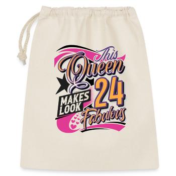 Reine du 24e anniversaire - Sac cadeau 40 x 50 cm - nature - Devant