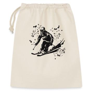Alpin Ski Wintersport Nordischer Skilauf - Geschenkbeutel aus Baumwolle (40 x 50 cm) - Natur - Vorne