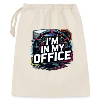 Ich bin in meinem Büro - Geschenkbeutel aus Baumwolle (40 x 50 cm) - Natur - Vorne