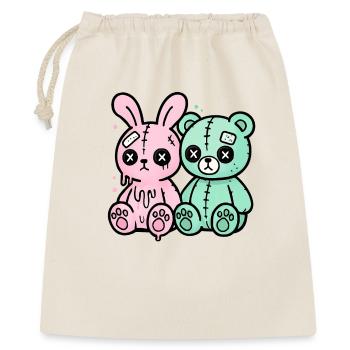 Gothic Bunny Weirdcore Dark Horror Animal Doll - Gift Bag 40 x 50 cm - nature - Front