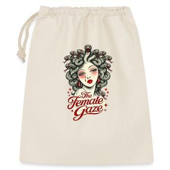Medusa Gaze Vintage-Tattoo - Geschenkbeutel aus Baumwolle (40 x 50 cm) - Natur - Vorne