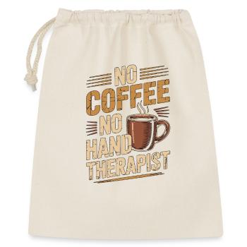 Thérapeute de la main sans café Soins de santé Amateur du café - Sac cadeau 40 x 50 cm - nature - Devant