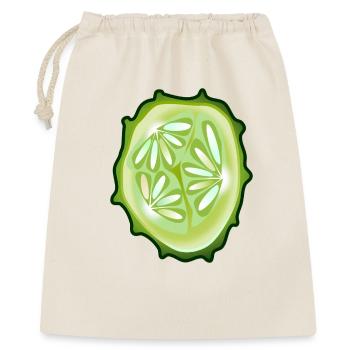 Gurke - Geschenkbeutel aus Baumwolle (40 x 50 cm) - Natur - Vorne