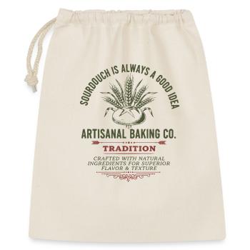 Sauerteigbrot Backen Bäcker Brot Lokal Brot Backen - Geschenkbeutel aus Baumwolle (40 x 50 cm) - Natur - Vorne