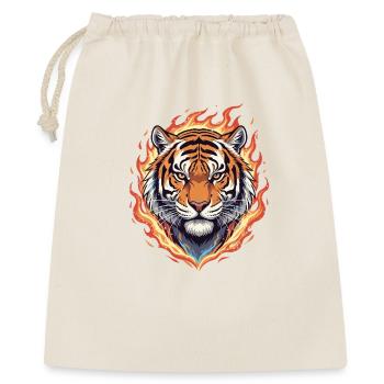 Flames Tiger Head - Gift Bag 40 x 50 cm - nature - Front