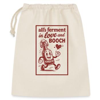 Tout fermentait dans l’amour | Humour de kombucha - Sac cadeau 40 x 50 cm - nature - Devant