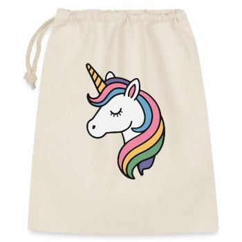 Einhorn Mädchen - Geschenkbeutel aus Baumwolle (40 x 50 cm) - Natur - Vorne