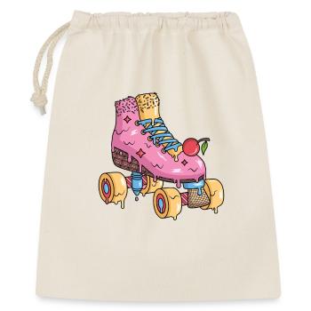 Rollschuhe Eiscreme Roller Skates Rollschuh - Geschenkbeutel aus Baumwolle (40 x 50 cm) - Natur - Vorne