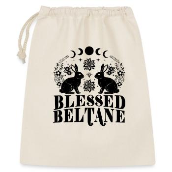 Beltane-Segnungen Maitags-Heidnischer Kaninchenhase - Geschenkbeutel aus Baumwolle (40 x 50 cm) - Natur - Vorne