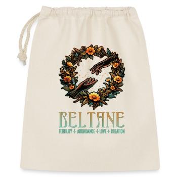 Beltane Fruchtbarkeit Fülle Liebe Erschaffung Sommer - Geschenkbeutel aus Baumwolle (40 x 50 cm) - Natur - Vorne