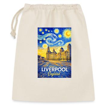 Liverpool, Angleterre, silhouette à la Van Gogh - Sac cadeau 40 x 50 cm - nature - Devant