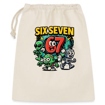 Six Seven 67 Italian Brainrot Nerd Humour Drôle - Sac cadeau 40 x 50 cm - nature - Devant