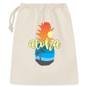 Aloha Sunset Pineapple – Ambiances de la plage d’Hawaï - Sac cadeau 40 x 50 cm - nature - Devant