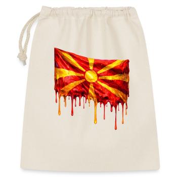 Chute du drapeau macédonien - Sac cadeau 40 x 50 cm - nature - Devant