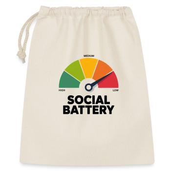 Social Low Battery - Gift Bag 40 x 50 cm - nature - Front