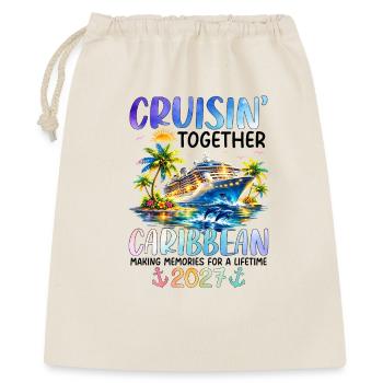 Cruisin Together Caribbean 2027 - Geschenkbeutel aus Baumwolle (40 x 50 cm) - Natur - Vorne
