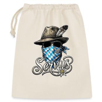 T-shirt Trachten Herren Trachtenshirt Chemise Servus - Sac cadeau 40 x 50 cm - nature - Devant