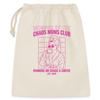 Chaos Moms Club Coffee Shirt Funny Mom 2025 - Gift Bag 40 x 50 cm - nature - Front