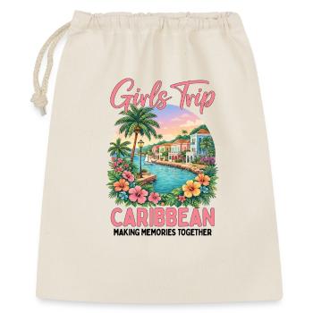 Voyage entre filles dans les Caraïbes - Sac cadeau 40 x 50 cm - nature - Devant
