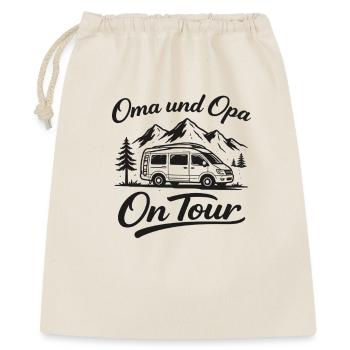 Oma Opa Camping Shirt Wohnmobil Vanlife Geschenk  - Geschenkbeutel aus Baumwolle (40 x 50 cm) - Natur - Vorne