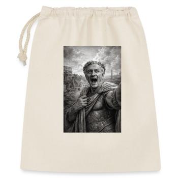  Caesar Selfie - Geschenkbeutel aus Baumwolle (40 x 50 cm) - Natur - Vorne