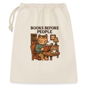 Books in front of people – cat reading - Gift Bag 40 x 50 cm - nature - Front