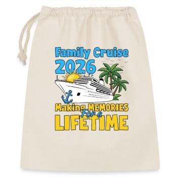 Family Cruise Vacation Trip Cruising - Gift Bag 40 x 50 cm - nature - Front