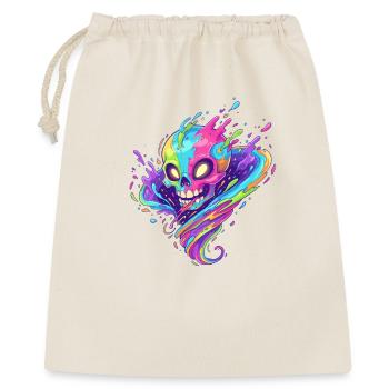 Bourdonnement de couleur crâne néon - Sac cadeau 40 x 50 cm - nature - Devant