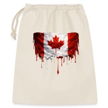 Drapeau canadien dégoulinant - Sac cadeau 40 x 50 cm - nature - Devant