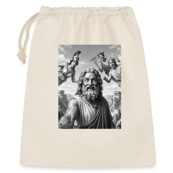Zeus Selfie mit den Göttern - Geschenkbeutel aus Baumwolle (40 x 50 cm) - Natur - Vorne